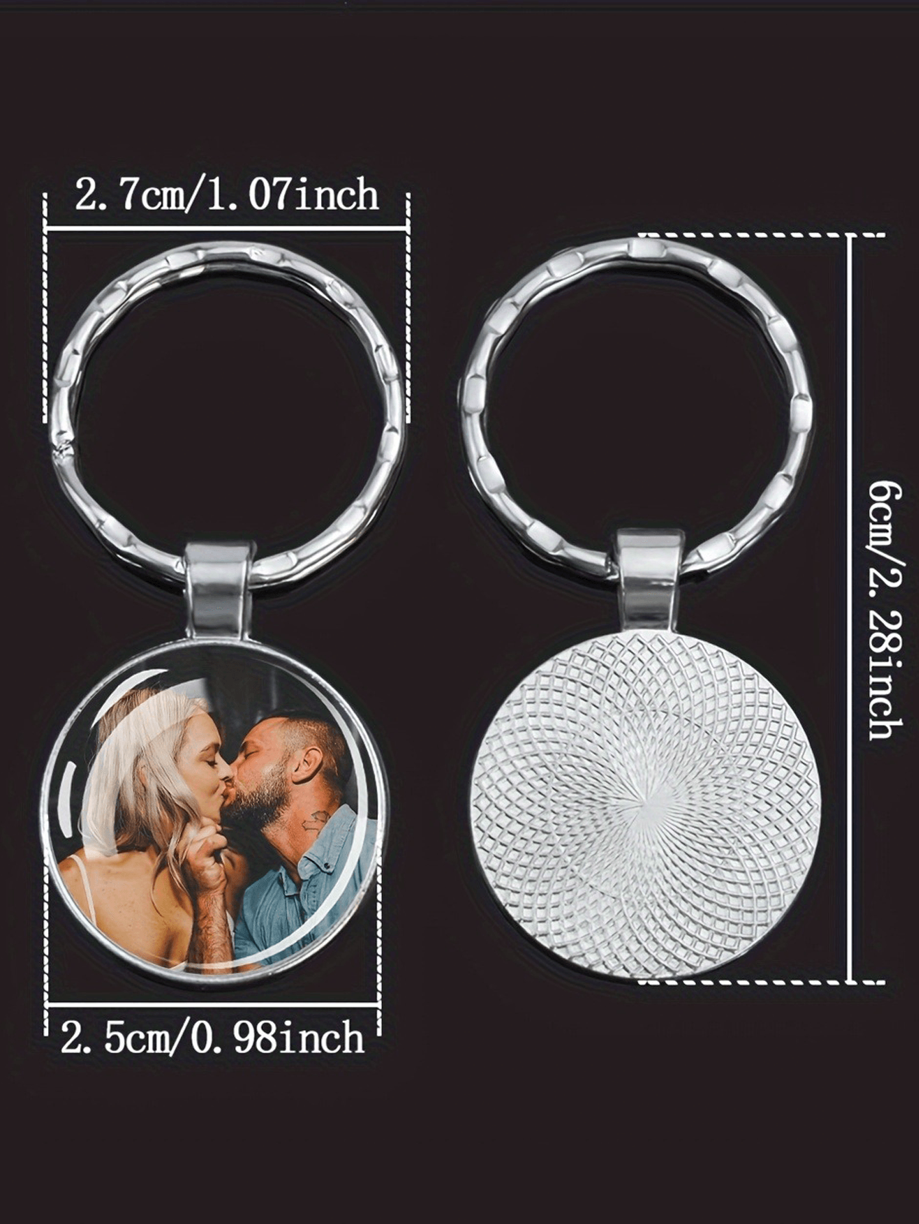 Custom Photo Glass Dome Keychain